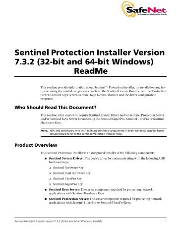 sentinel protection installer 7.5.0